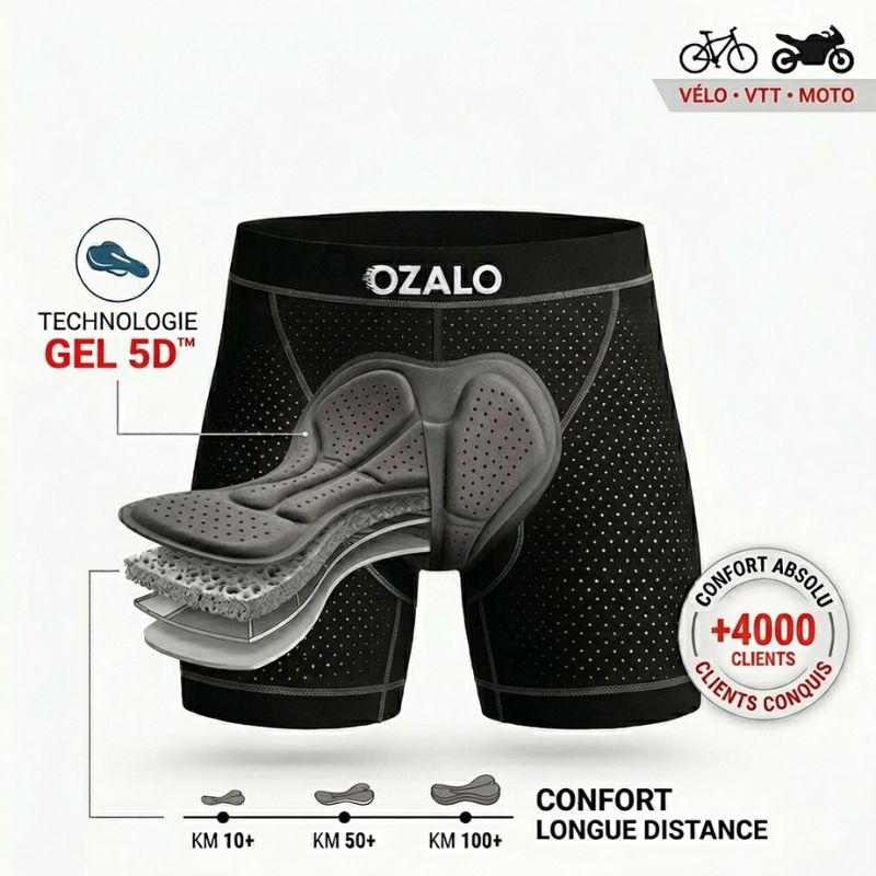 Boxer Gel 5D Ozalo GSX™— Immediate comfort for riding further.