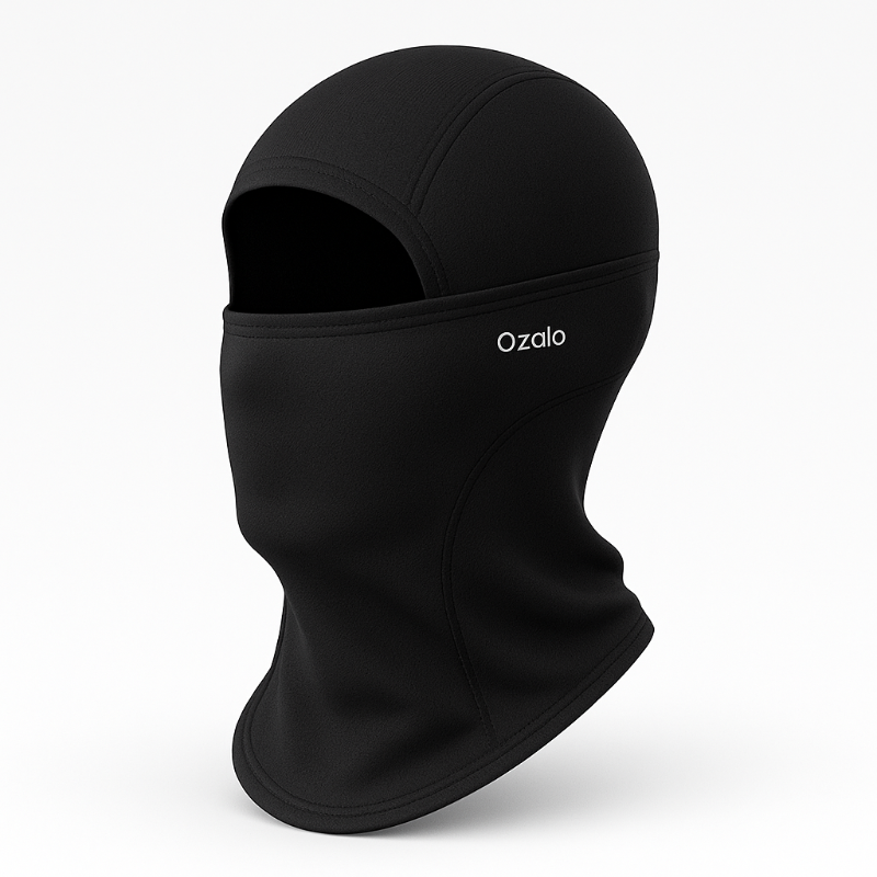 Cagoule Vélo Hiver Ozalo™ — Thermique Sous Casque — Noir