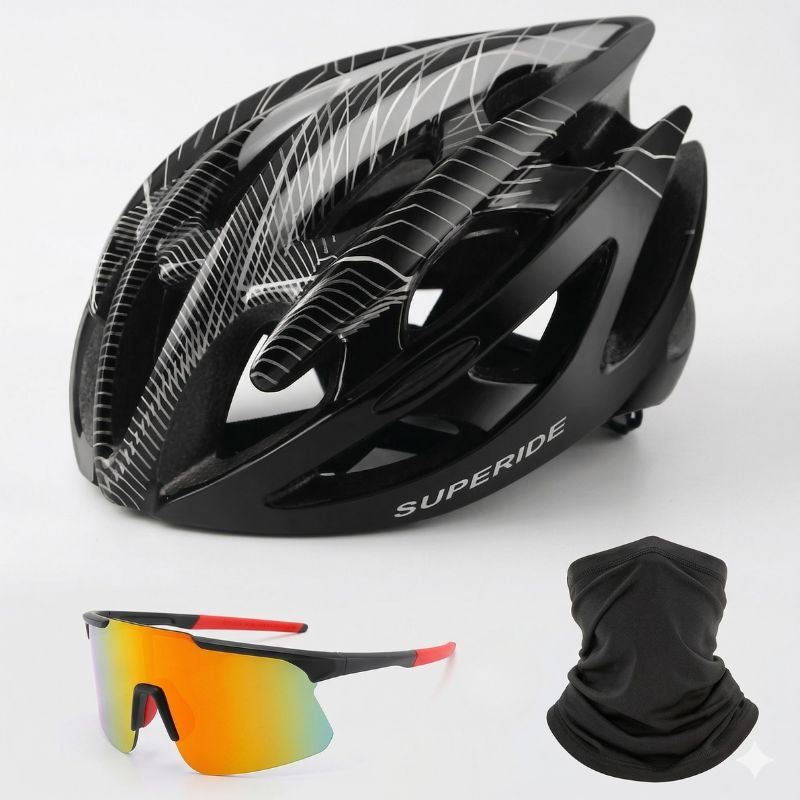 Casque vélo + Lunettes & Tour de cou OFFERTS