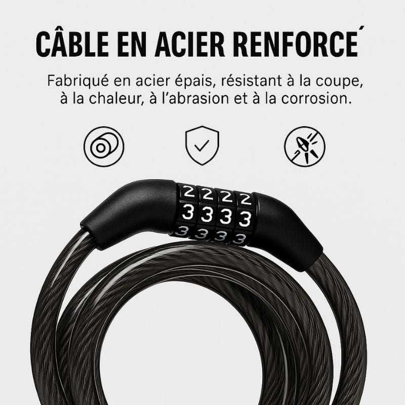 antivol de vélo à code 
