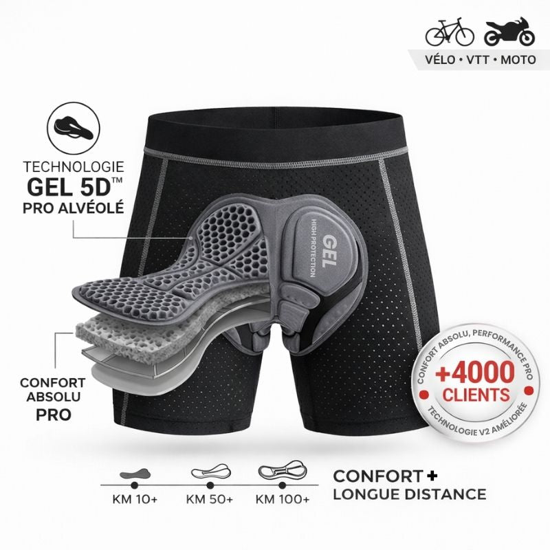 Boxer Gel 5D Ozalo GSX™— Immediate comfort for riding further.