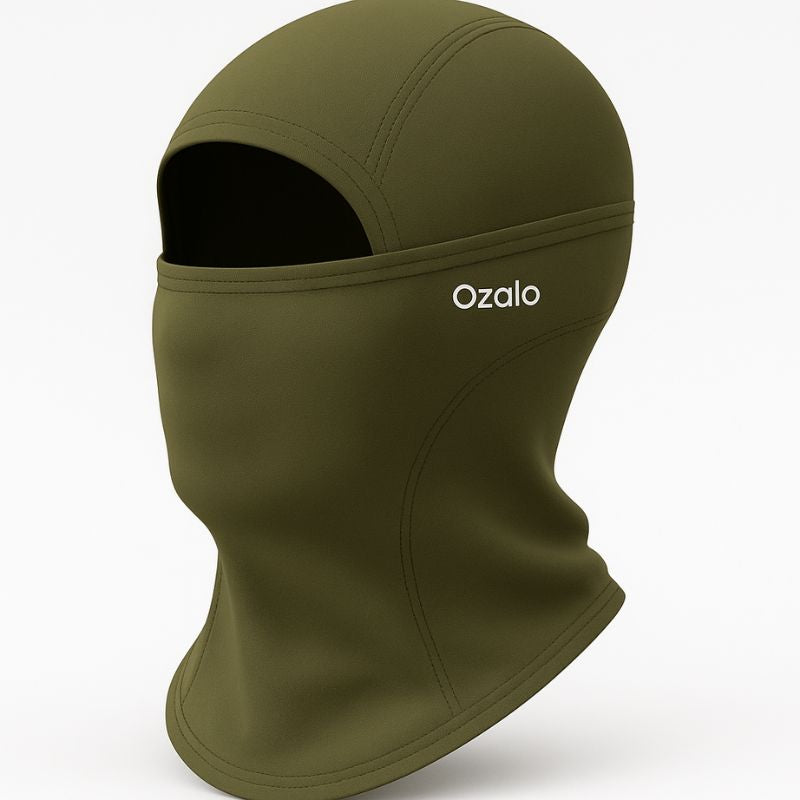 Cagoule Vélo Hiver Ozalo™ — Thermique Sous Casque — Kaki