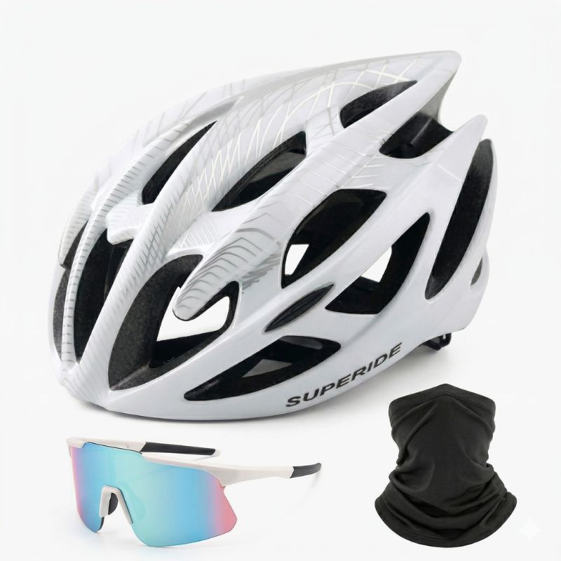 Casque vélo + Lunette et Tour de cou OFFERT