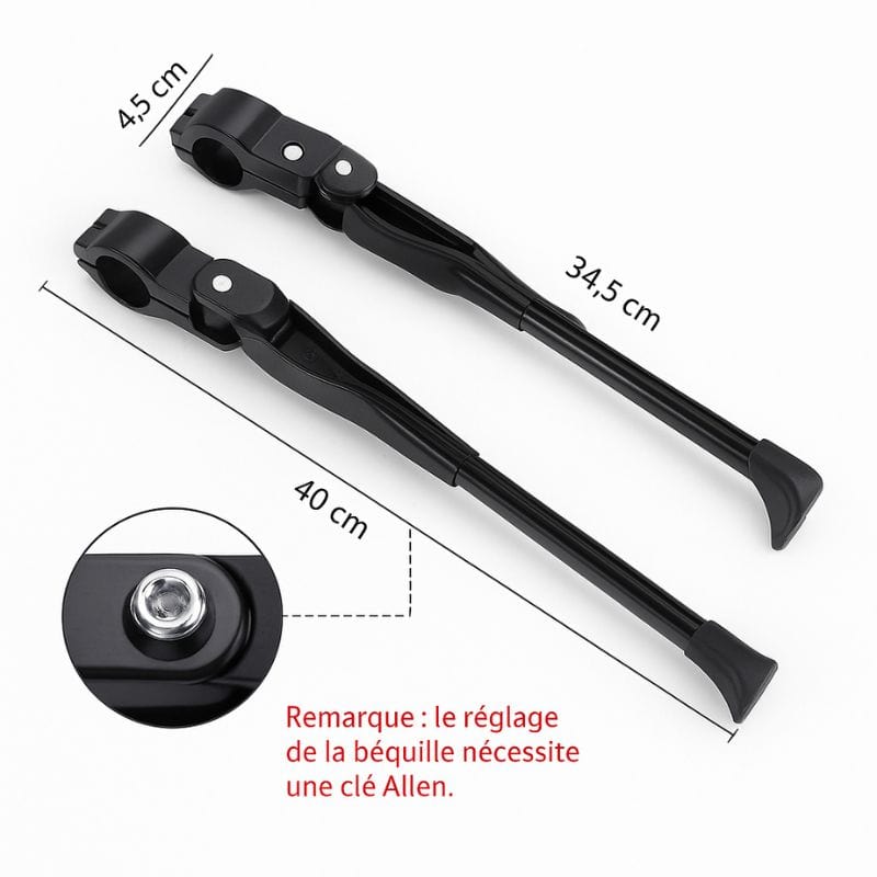Béquille de vélo dimension 