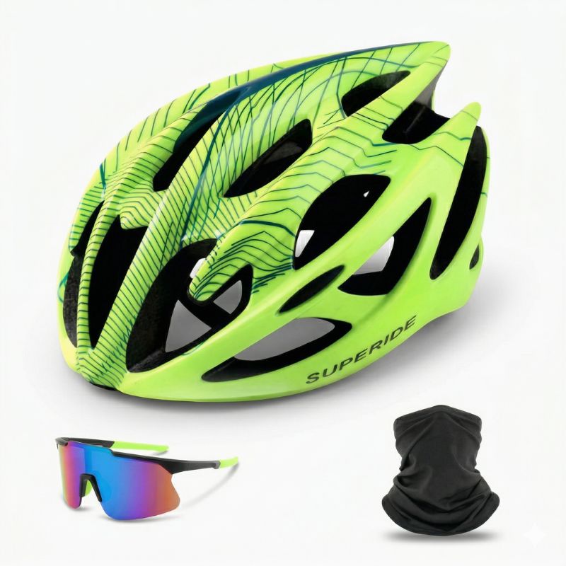 Casque vélo + Lunettes & Tour de cou OFFERTS