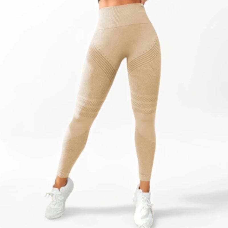 Leggings 3D compression Ozalo™ beige 