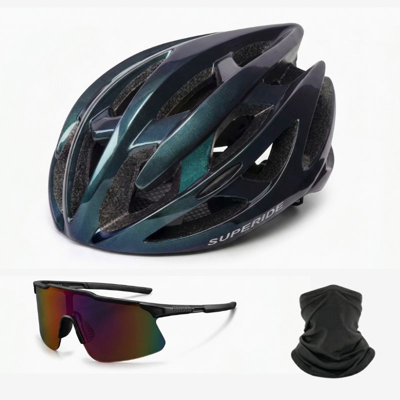 Casque vélo + Lunettes & Tour de cou OFFERTS