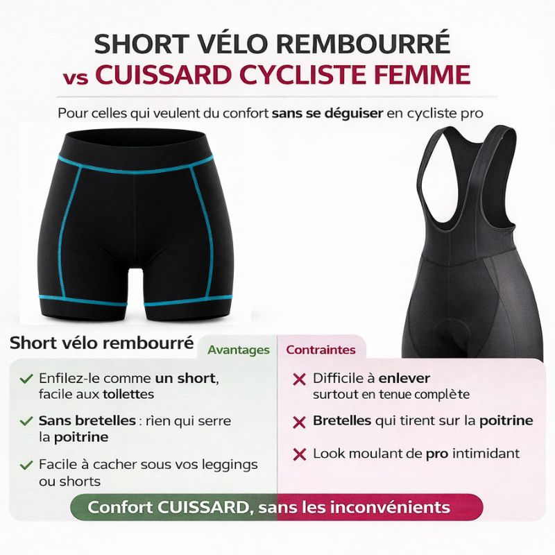 Short cycliste femme Gel 5D Ozalo®
