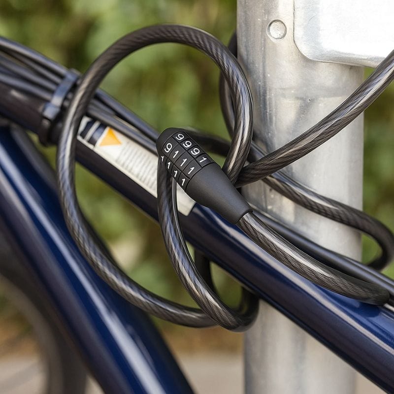 antivol de vélo à code qui accroche un vélo 