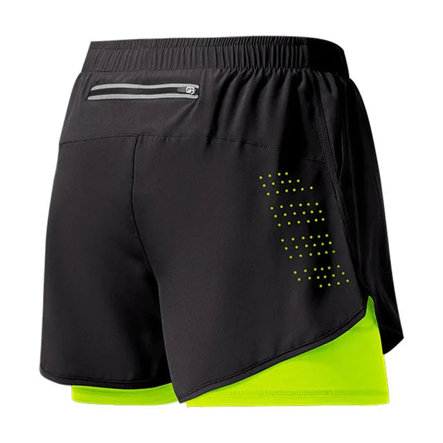 Short de Compression Ozalo™ — Jaune