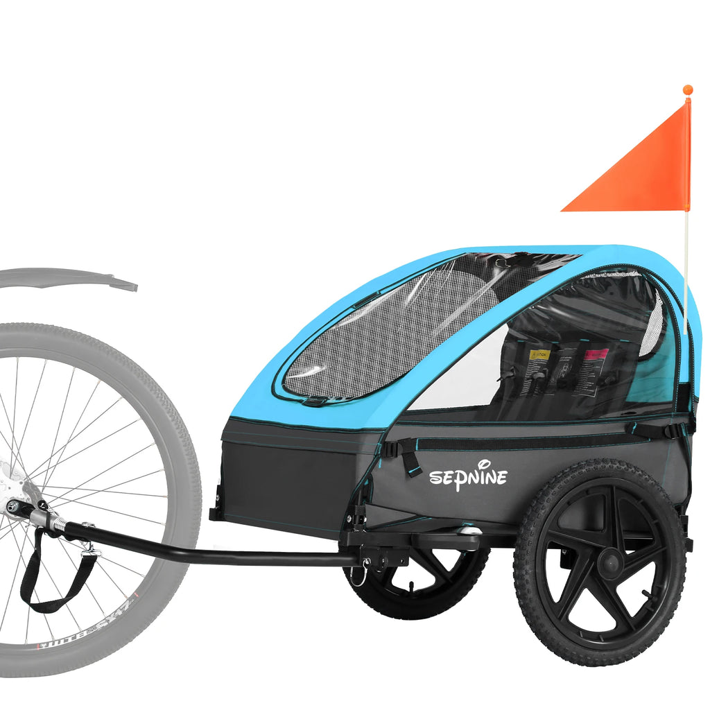 Foldable Parent-Child Trailer, Rear-Mounted Child-Carrying Trailer for Mountain Bikes Hiking Stroller Seat