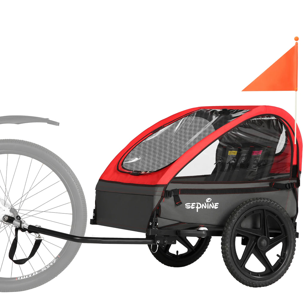 Foldable Parent-Child Trailer, Rear-Mounted Child-Carrying Trailer for Mountain Bikes Hiking Stroller Seat