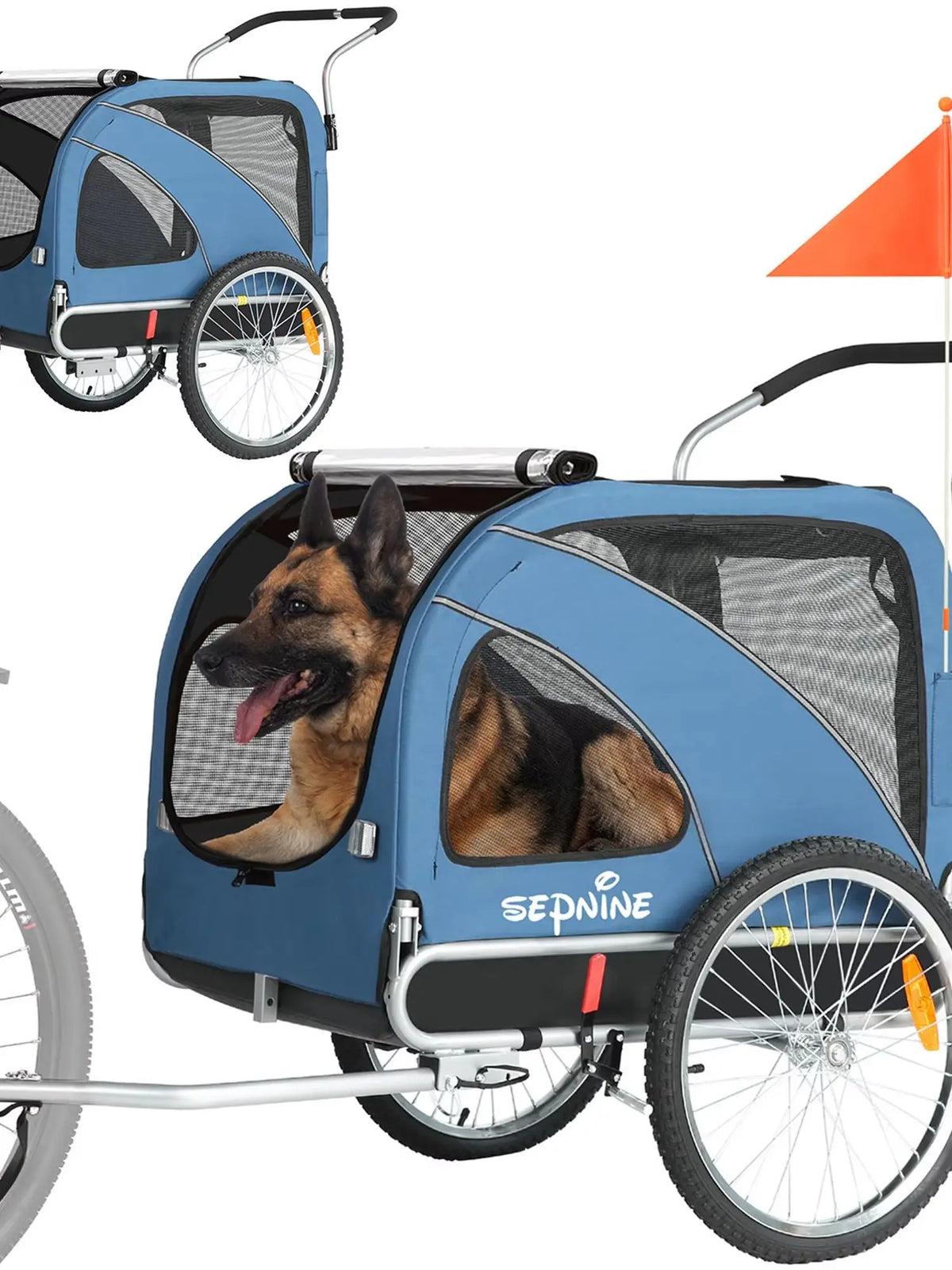 Bicycle trailer for Dog pet cats-blue