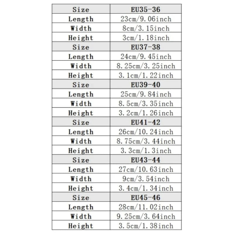 Semelles Orthopédiques guide des tailles