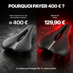 Selle R-3D à 129,90 € face aux selles 3D à 400 €