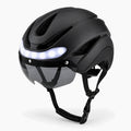 Casque vélo LED noir avec visière aimantée