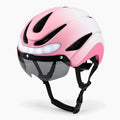 Casque vélo LED rose et blanc
