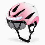 Casque vélo LED rose et blanc