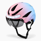 Casque vélo LED rose et bleu