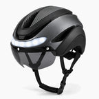 Casque vélo LED titane et noir