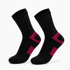 Chaussettes vélo imperméables noir et framboise