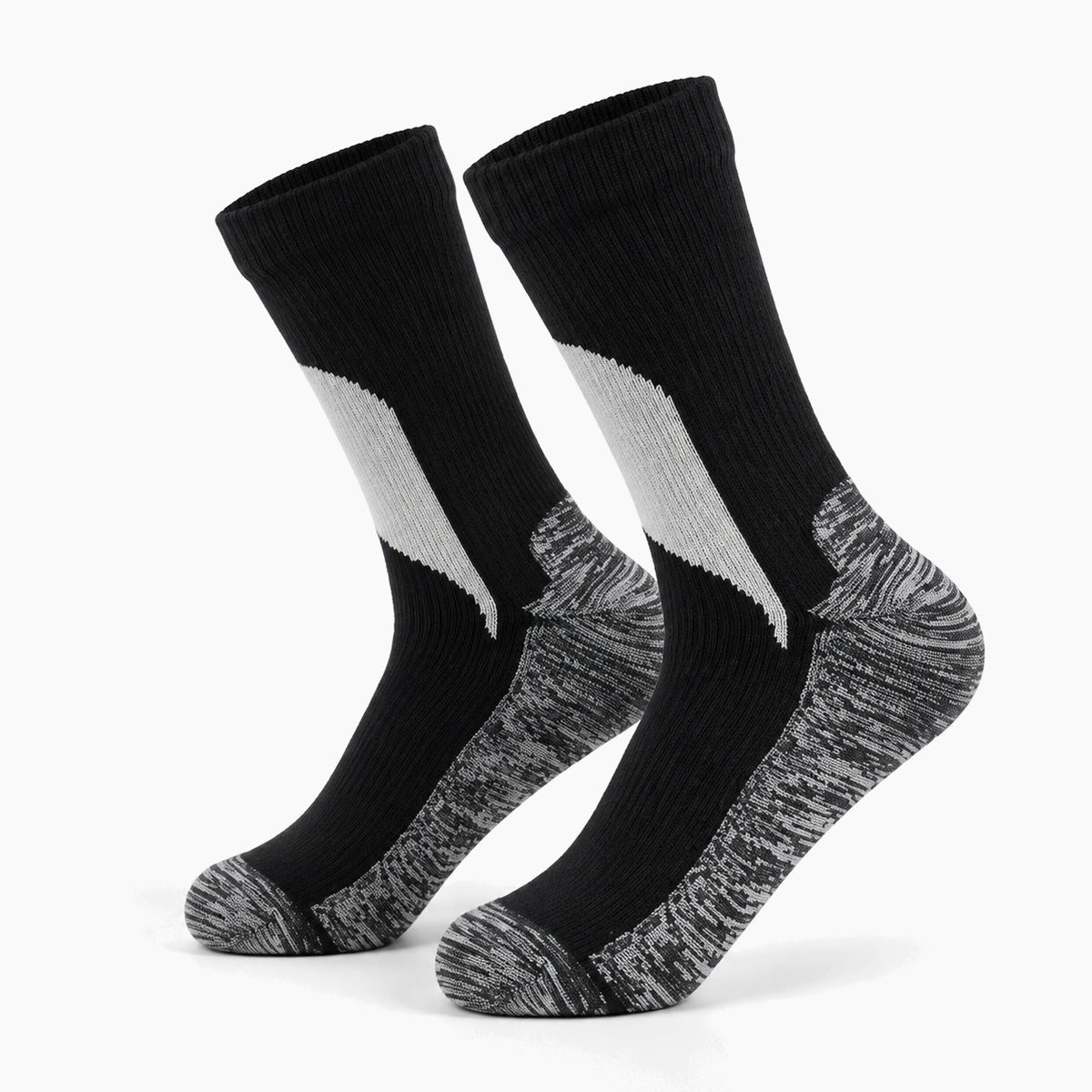 Chaussettes vélo imperméables noir et gris chiné