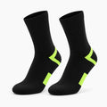 Chaussettes vélo imperméables noir et jaune fluo