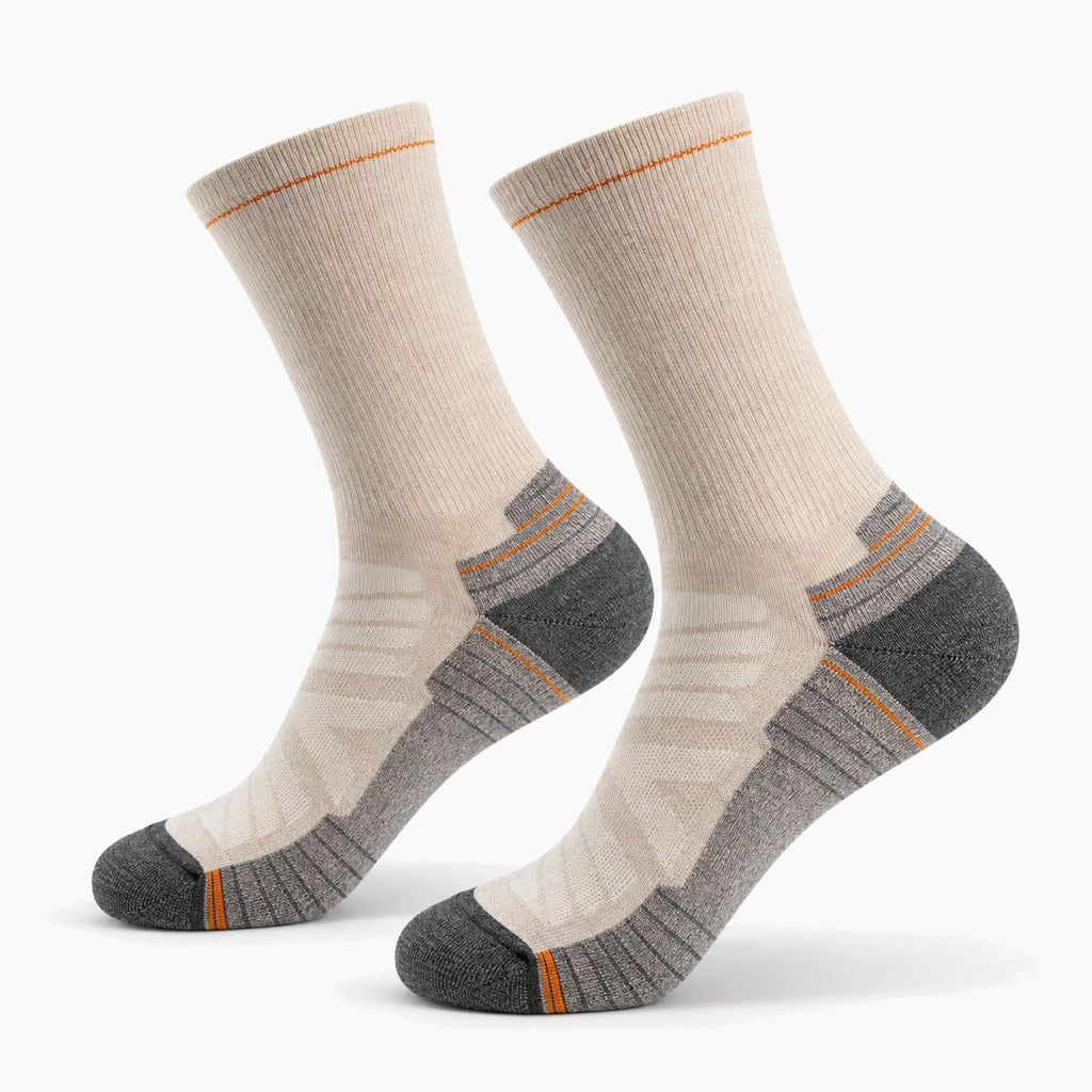 Chaussettes vélo laine mérinos beiges