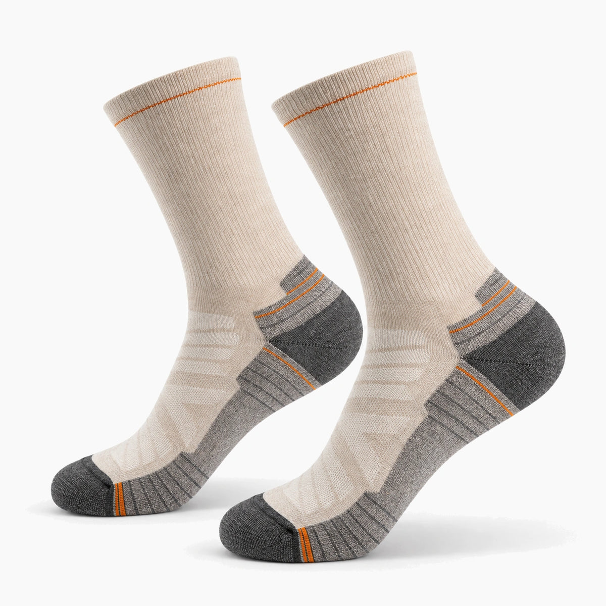 Chaussettes vélo laine mérinos beiges