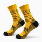 Chaussettes vélo laine mérinos jaunes