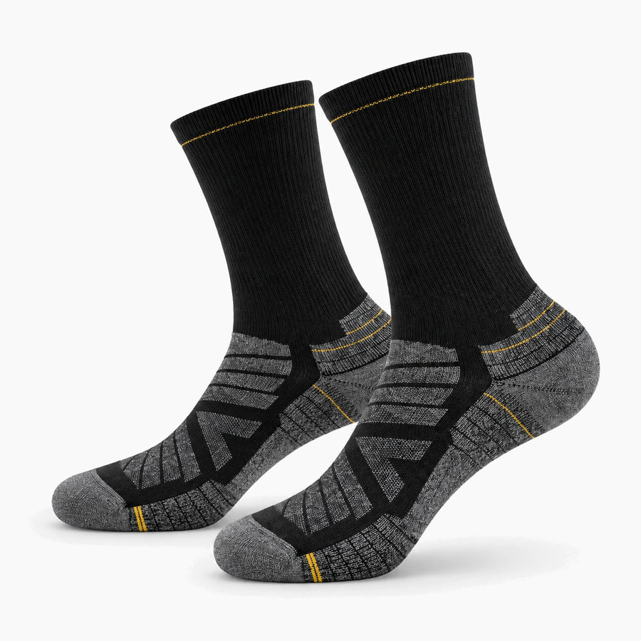 Chaussettes vélo hiver en laine mérinos — Noir