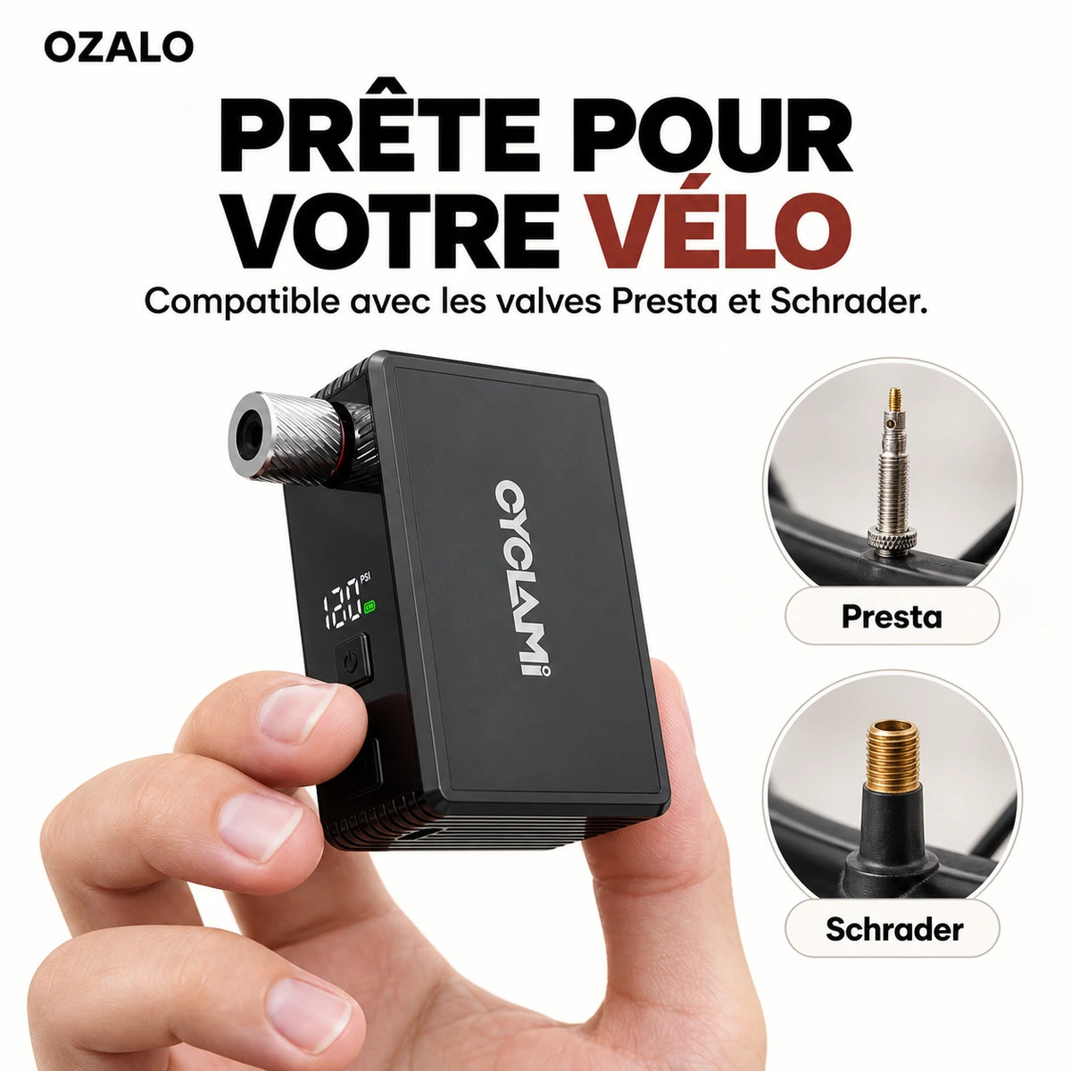 AM6 Pro – Compatible avec les valves Presta et Schrader