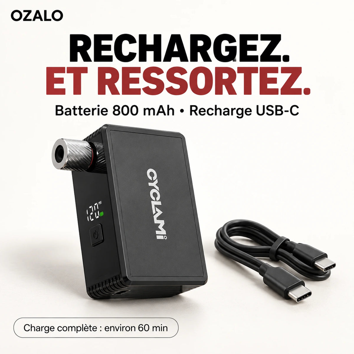 AM6 Pro – Batterie 800 mAh et recharge USB-C