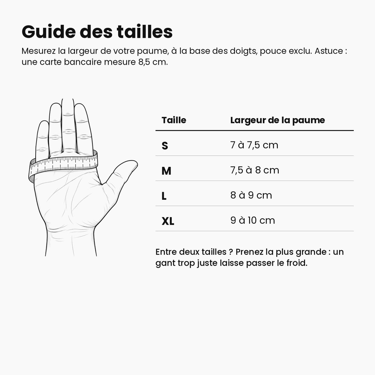 Gants vélo grand froid — manchette longue, doublure polaire et imperméable