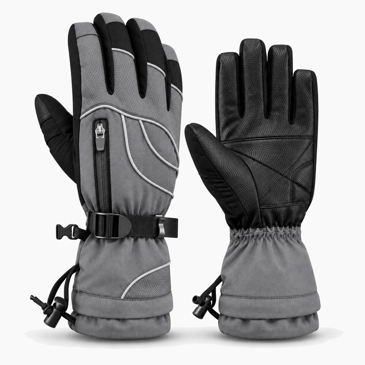 Gants vélo grand froid — manchette longue, doublure polaire et imperméable