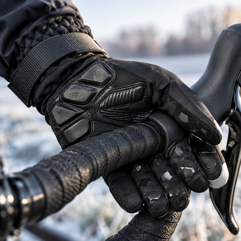 Gants vélo hiver gel 5 mm — imperméables, tactiles et réfléchissants