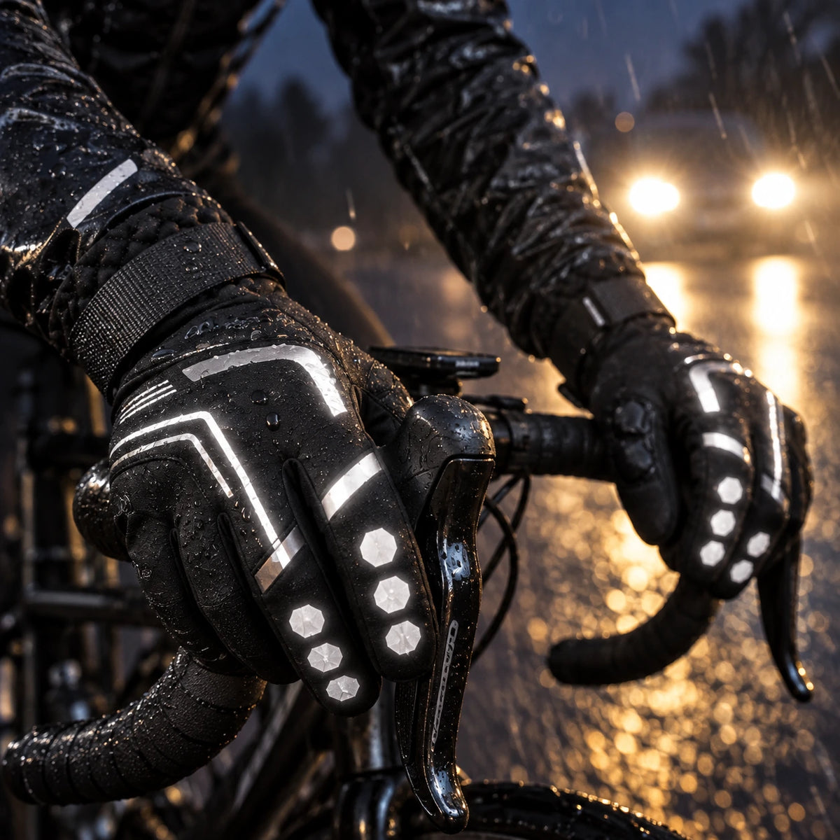 Gants vélo hiver gel 5 mm — imperméables, tactiles et réfléchissants