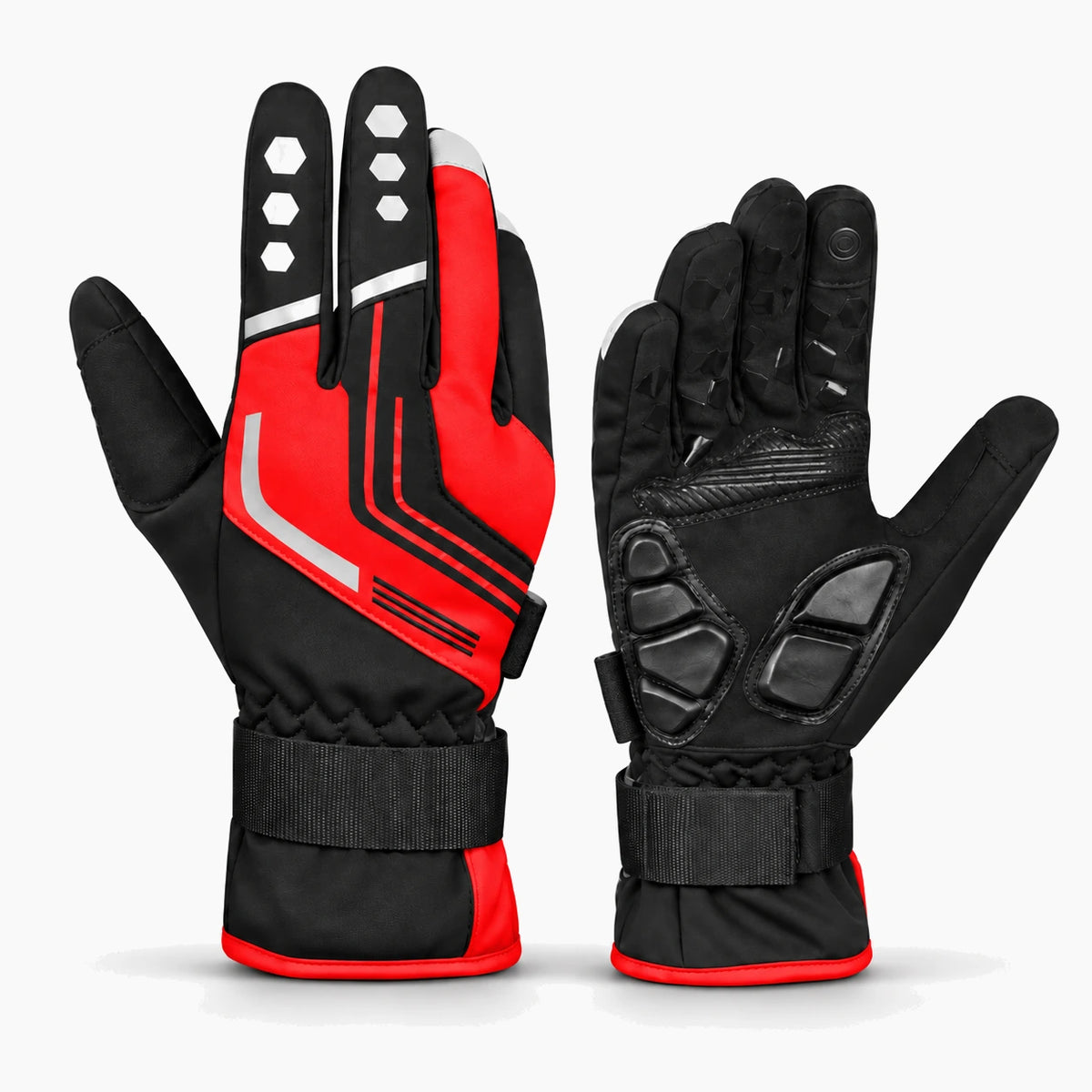 Gants vélo hiver gel 5 mm — imperméables, tactiles et réfléchissants
