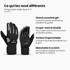 Gants vélo hiver rembourrés gel — coupe-vent, imperméables et tactiles