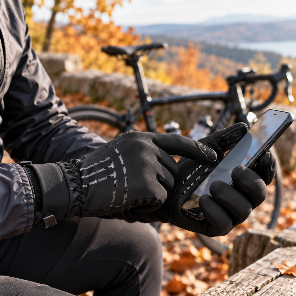 Gants vélo mi-saison fins — coupe-vent et tactiles