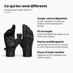 Gants vélo mi-saison fins — coupe-vent et tactiles