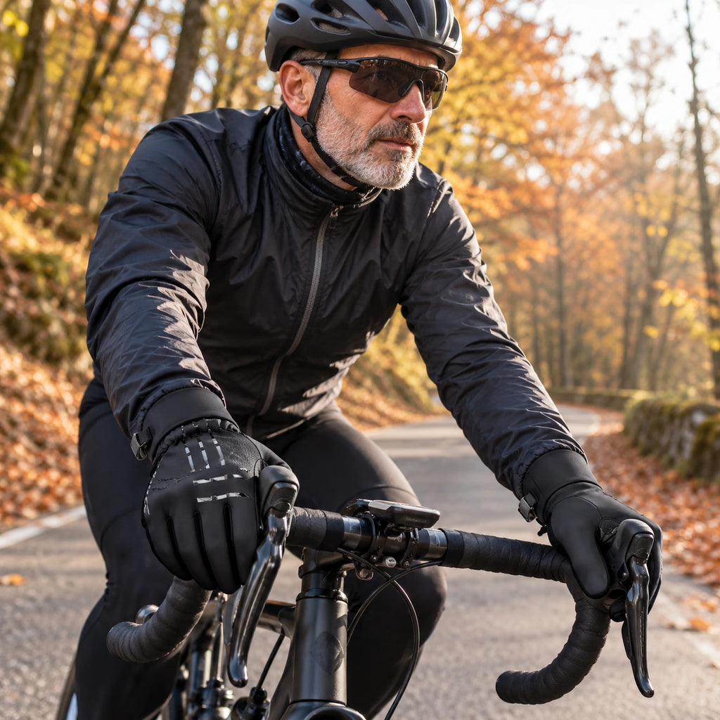 Gants vélo mi-saison fins — coupe-vent et tactiles