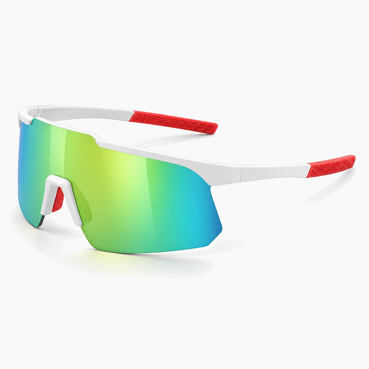 Lunette vélo solaire ozalo blanche, vue de trois-quarts