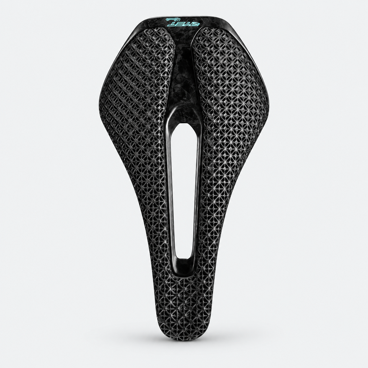 Selle RYET — carbone 240 mm, EVA ou 3D — autre angle sur fond gris clair