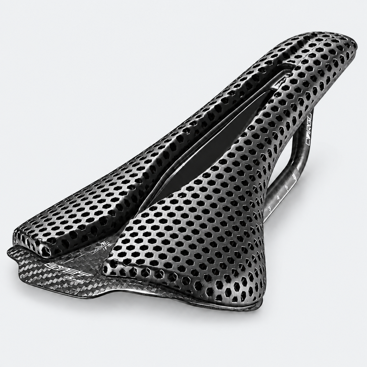 Selle RYET Ultimate — 140 mm, EVA ou 3D — vue produit sur fond gris clair