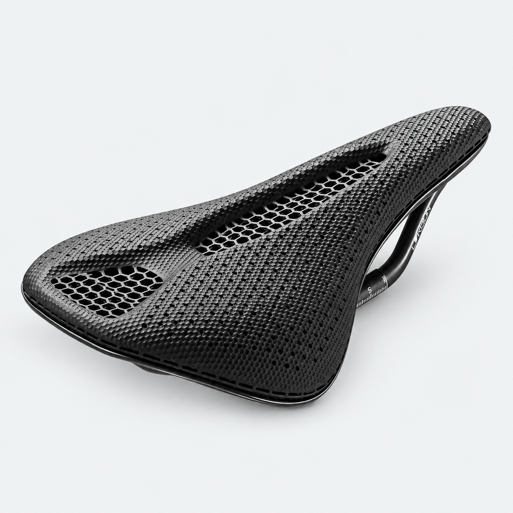 Selle RYET RT06 — 143, 145 ou 155 mm — autre angle sur fond gris clair