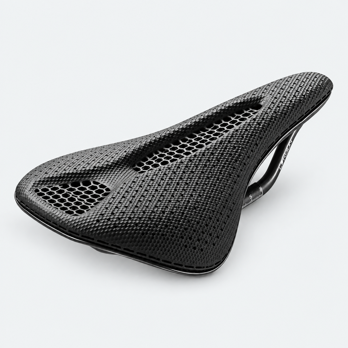 Selle RYET RT06 — 143, 145 ou 155 mm — autre angle sur fond gris clair