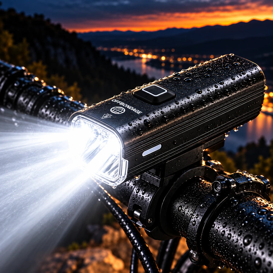 Phare vélo avant LED 1000 lumens rechargeable USB-C — batterie externe 4500 mAh